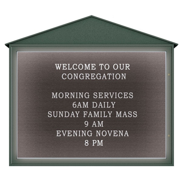 Indoor Enclosed Combo Board, 72"x36", Bronze Frame/Grey & Burgundy